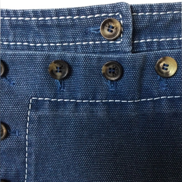 CELINE YACHTING TWILL DENIM CANVAS NAUTICAL BUTTON SKIRT SIZE 38 FRANCE - Picture 4 of 16